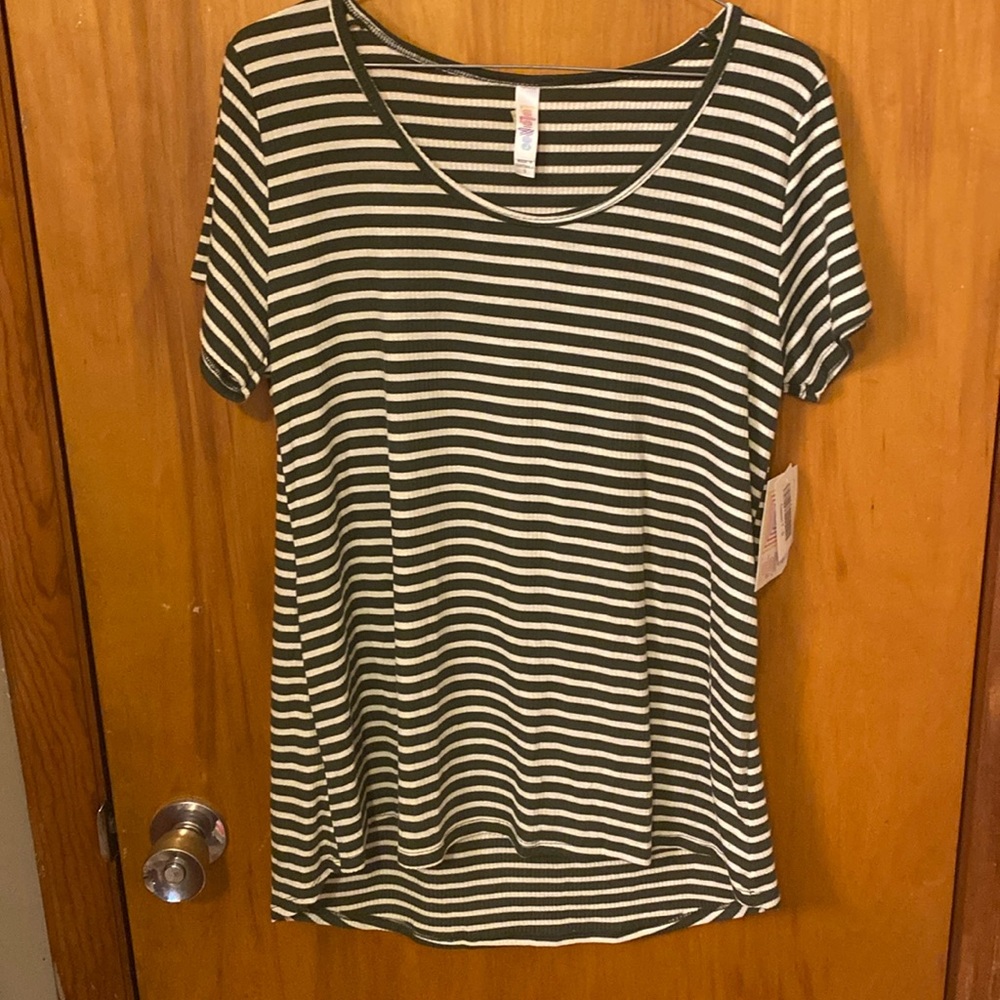 LuLaRoe Classic T gray stripe